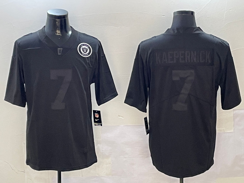 Men 2026 Oakland Raiders #17 Kaepernick Black Nike Limited NFL Jersey 0815001->oakland raiders->NFL Jersey